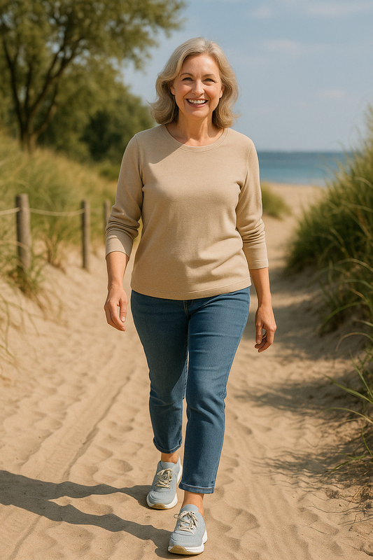 Sneakers dames met rits en sleehak, comfortabele wandelschoenen