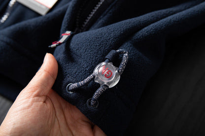Fleece vest heren met opstaande kraag en volledige rits