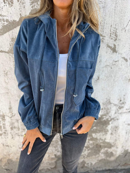 Lara | Komfort-Kapuzenjacke - Blau / S
