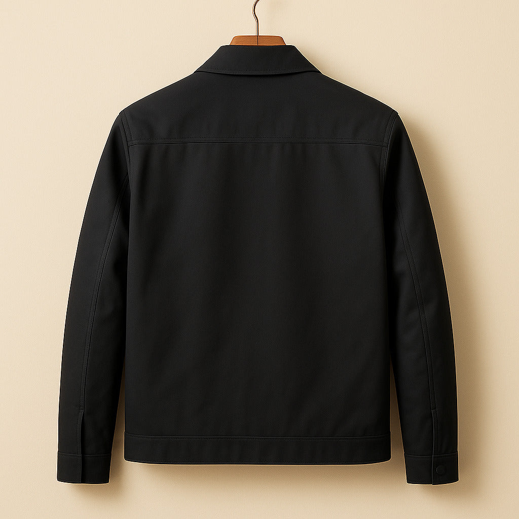 Harrington jas heren met ritssluiting en geruite voering