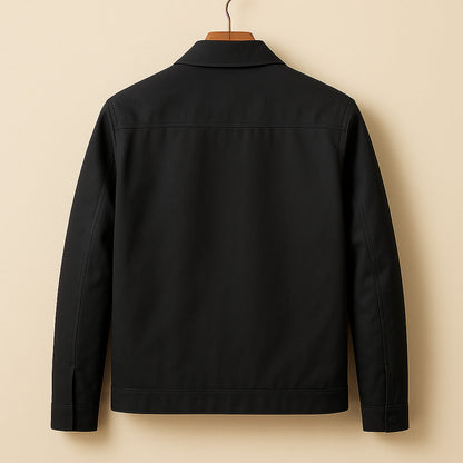 Harrington jas heren met ritssluiting en geruite voering