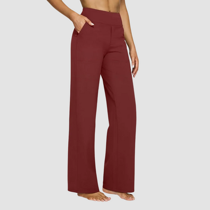 Joggingbroek dames met hoge taille en wijde pijpen
