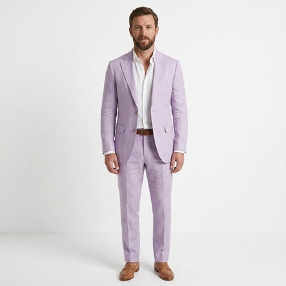 Slim fit tweedelig kostuum heren met colbert en pantalon