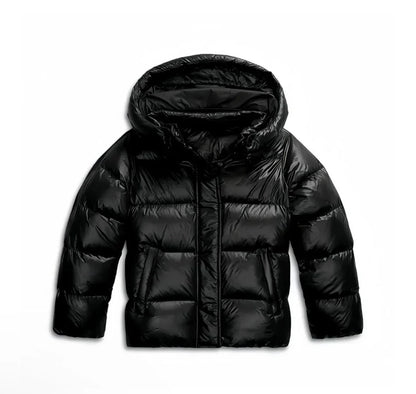 Cropped gewatteerde puffer jas dames met capuchon en rits