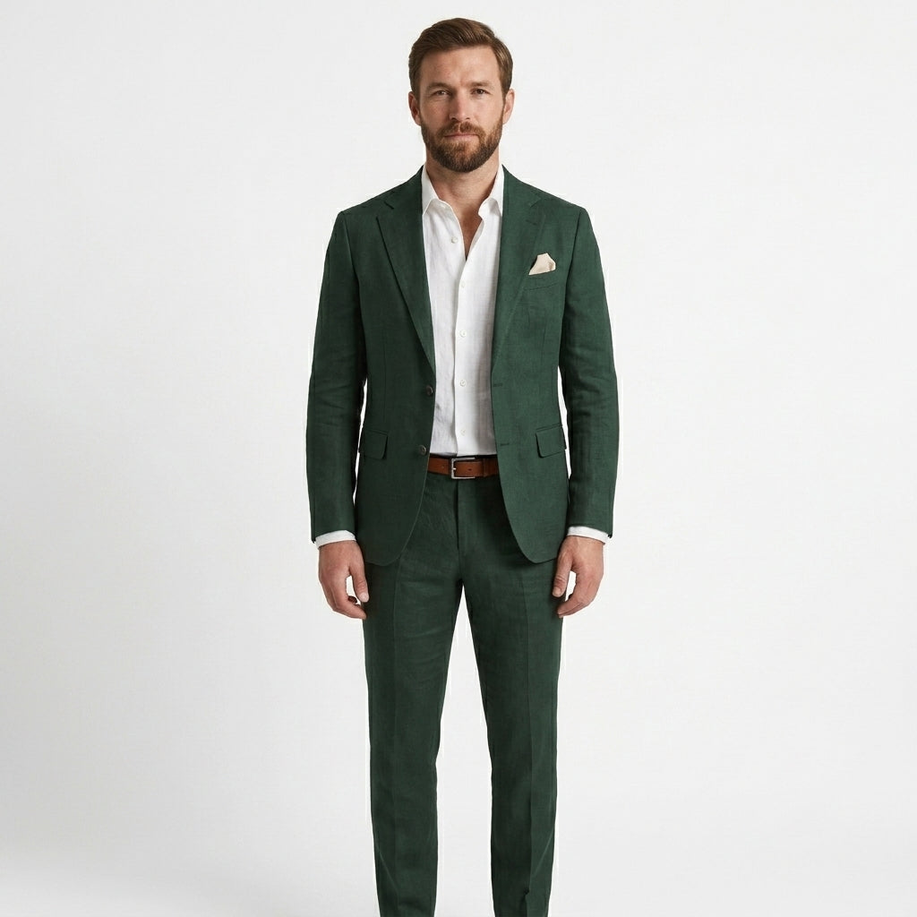 Slim fit tweedelig kostuum heren met colbert en pantalon