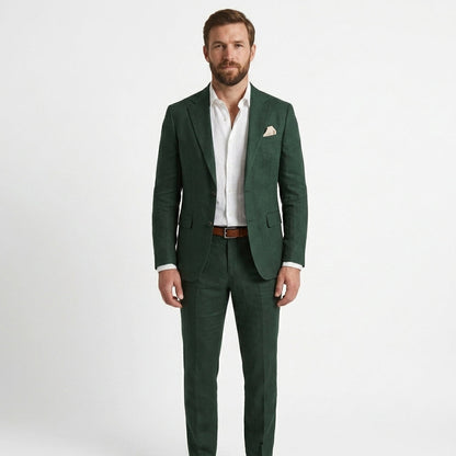 Slim fit tweedelig kostuum heren met colbert en pantalon