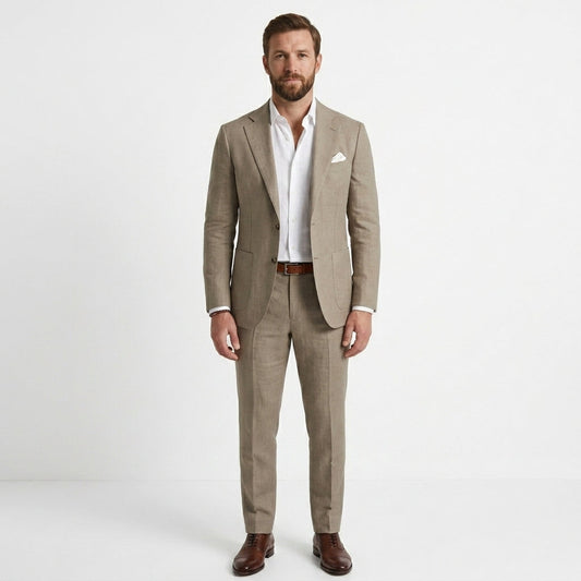 Slim fit tweedelig kostuum heren met colbert en pantalon