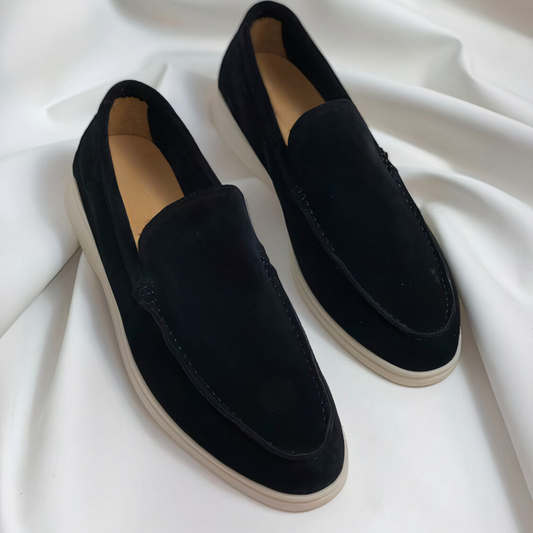 Instapper loafers heren met ronde moc-neus en dikke zool