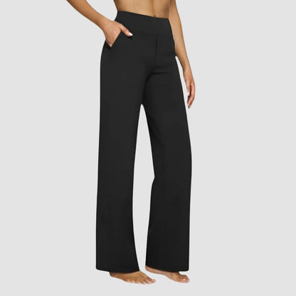 Joggingbroek dames met hoge taille en wijde pijpen