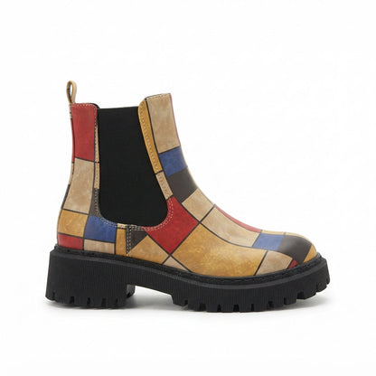 Enkelhoge chelsea boots dames met plateauzool en grove profielzool