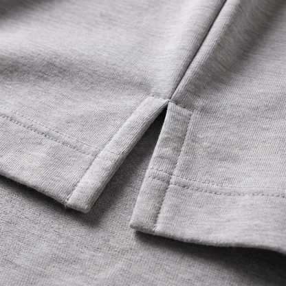 Oversized hoodie dames met korte mouwen en asymmetrische zoom