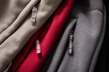 Fleece vest heren met opstaande kraag en volledige rits