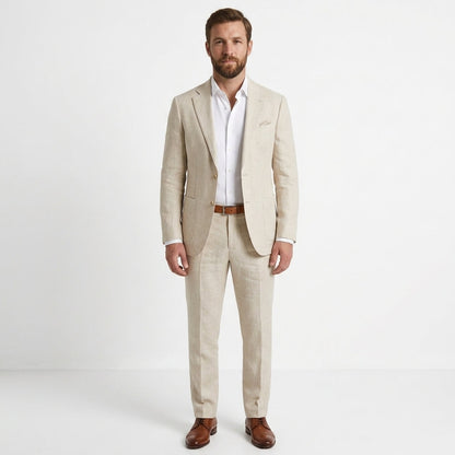 Slim fit tweedelig kostuum heren met colbert en pantalon