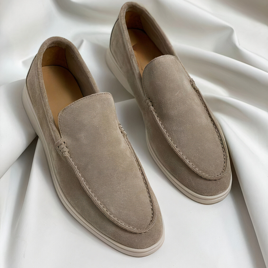Instapper loafers heren met ronde moc-neus en dikke zool