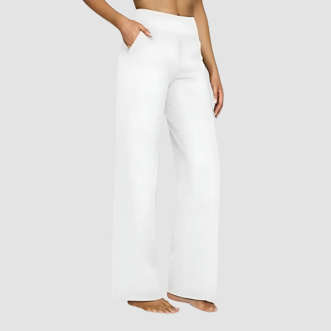 Joggingbroek dames met hoge taille en wijde pijpen