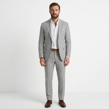 Slim fit tweedelig kostuum heren met colbert en pantalon