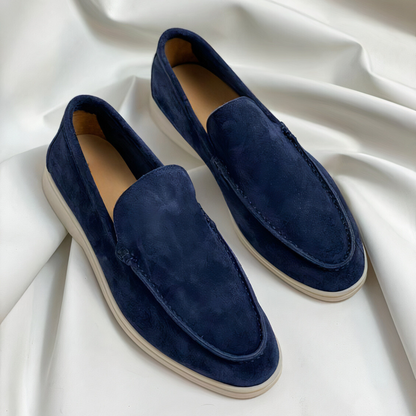 Instapper loafers heren met ronde moc-neus en dikke zool