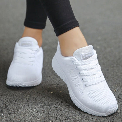 Dames wandelschoenen met voetboogondersteuning en veters