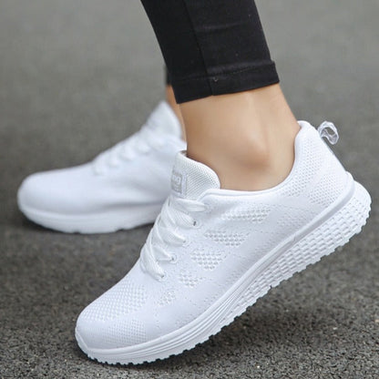 Dames wandelschoenen met voetboogondersteuning en veters