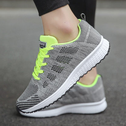 Dames wandelschoenen met voetboogondersteuning en veters