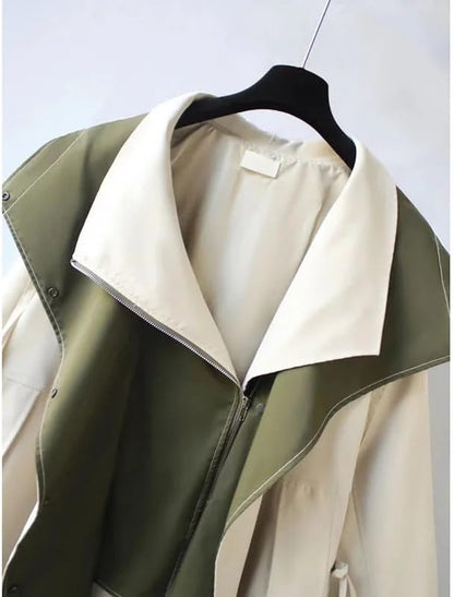 Oversized jas dames met capuchon en grote reverskraag