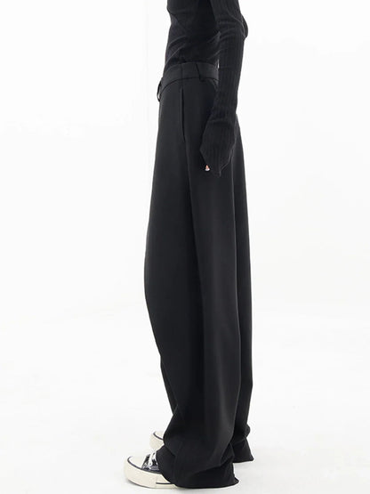 Asymmetrische wijde pantalon met knoopsluiting voor dames