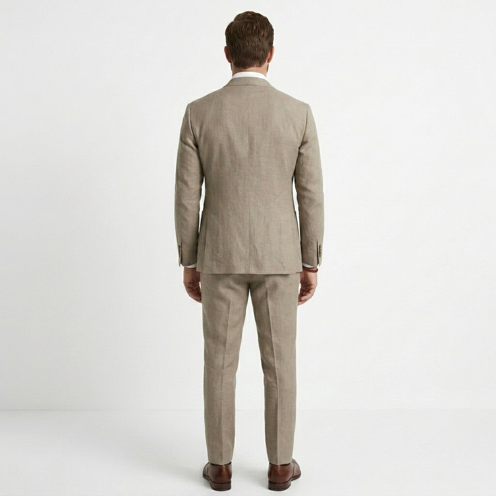 Slim fit tweedelig kostuum heren met colbert en pantalon