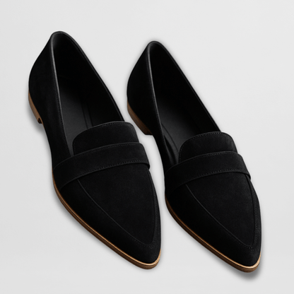Loafers dames met spitse neus en platte zool, instappers