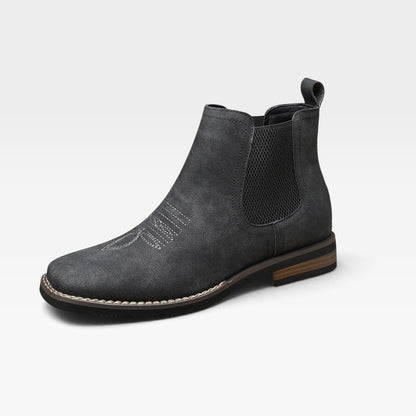 Instapbare chelsea boots heren met stretch zijpanelen en blokhak