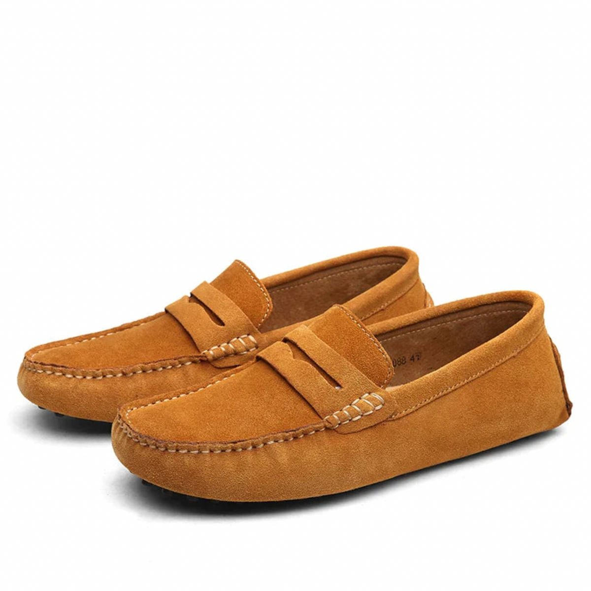 Instap penny loafers voor heren met mocassinstiksel en noppenzool