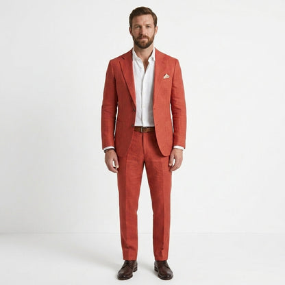 Slim fit tweedelig kostuum heren met colbert en pantalon