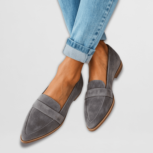 Loafers dames met spitse neus en platte zool, instappers