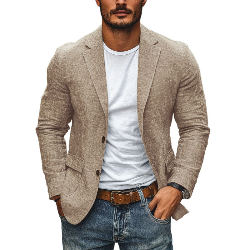 Blazer_Slim_Fit_Katoen_Linnen_Stijlvol_Colbert_ Tailored_Fit_Heren_Victoria_Mae_Nederland_Belgie