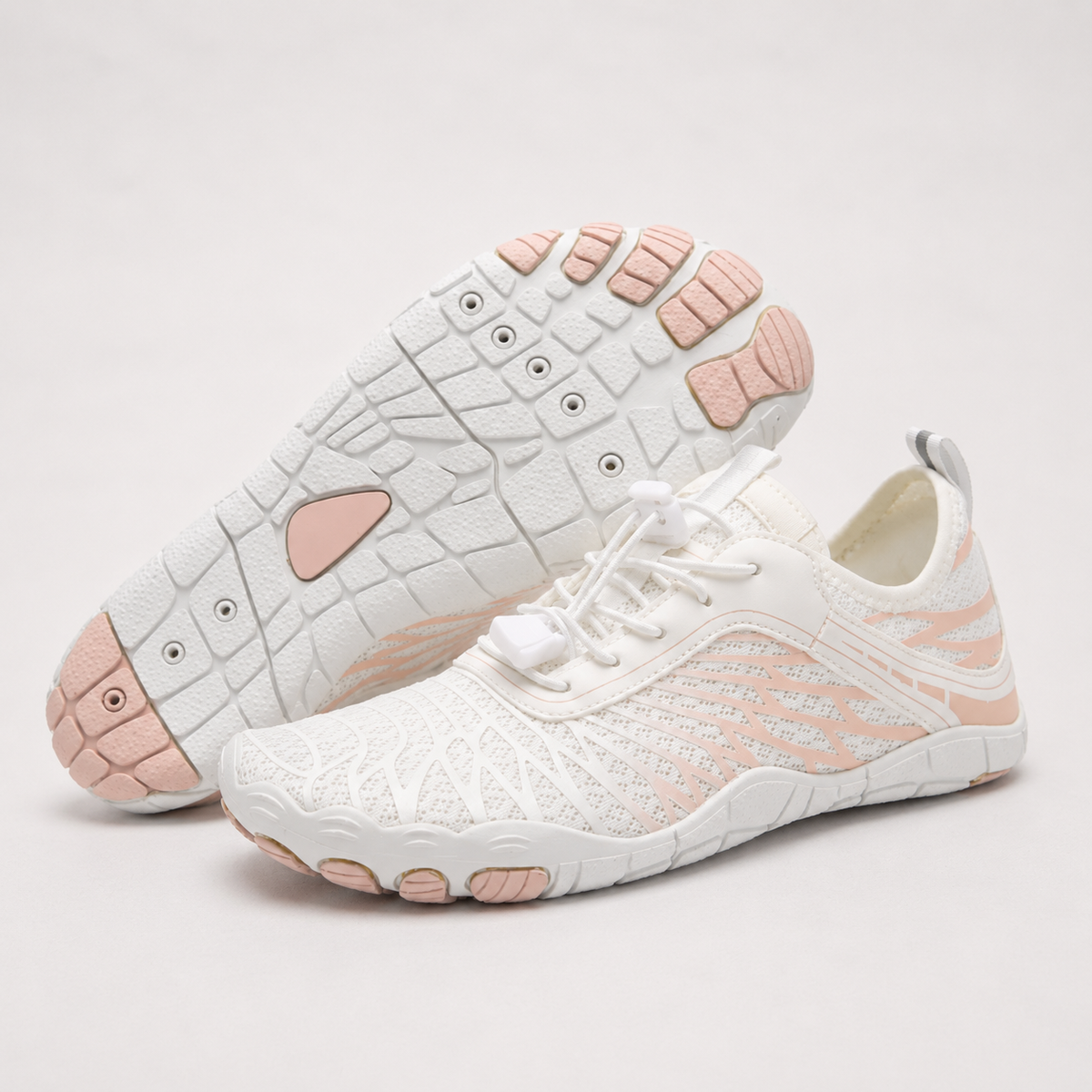 Barefoot wandelschoenen dames met brede neus en antislipzool