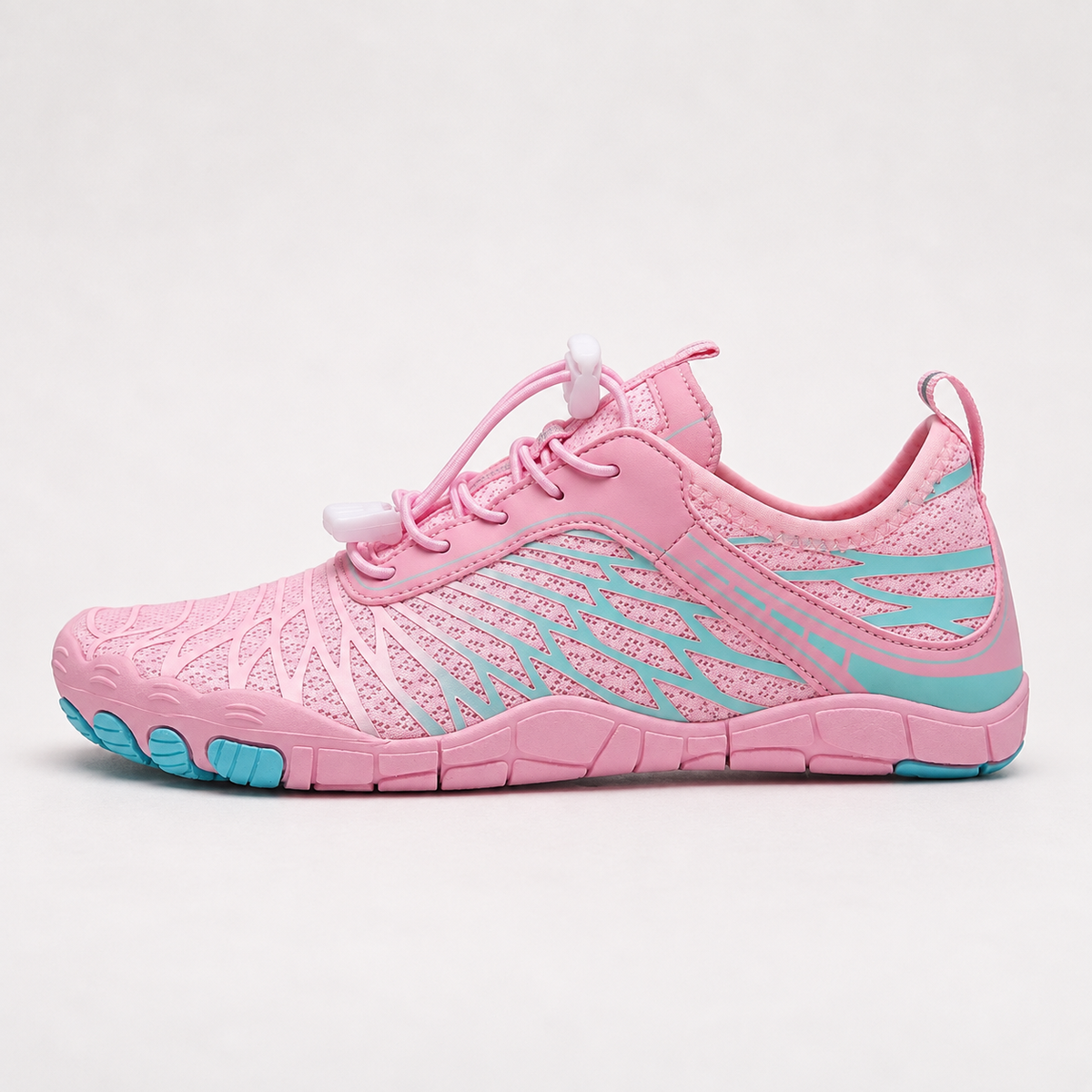 Barefoot wandelschoenen dames met brede neus en antislipzool