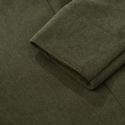 Getailleerde corduroy jas heren met opstaande kraag en knoopsluiting