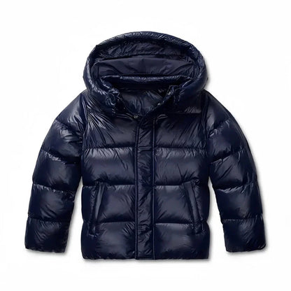 Cropped gewatteerde puffer jas dames met capuchon en rits