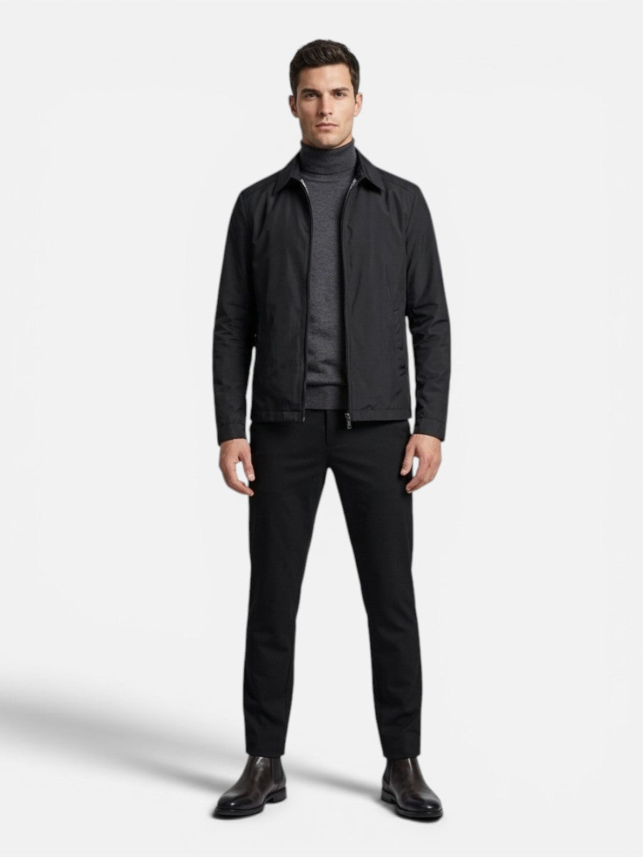 Harrington jas heren met ritssluiting en puntkraag - regular fit