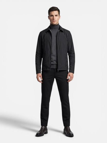 Harrington jas heren met ritssluiting en puntkraag - regular fit