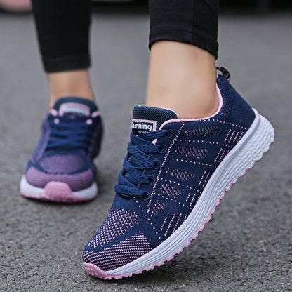 Dames wandelschoenen met voetboogondersteuning en veters