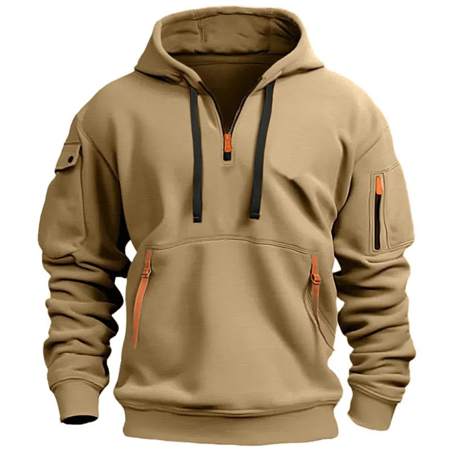Hoodie für Herren | Kapuzenpullover Herren | Reißverschlusstaschen & Ärmeltasche
