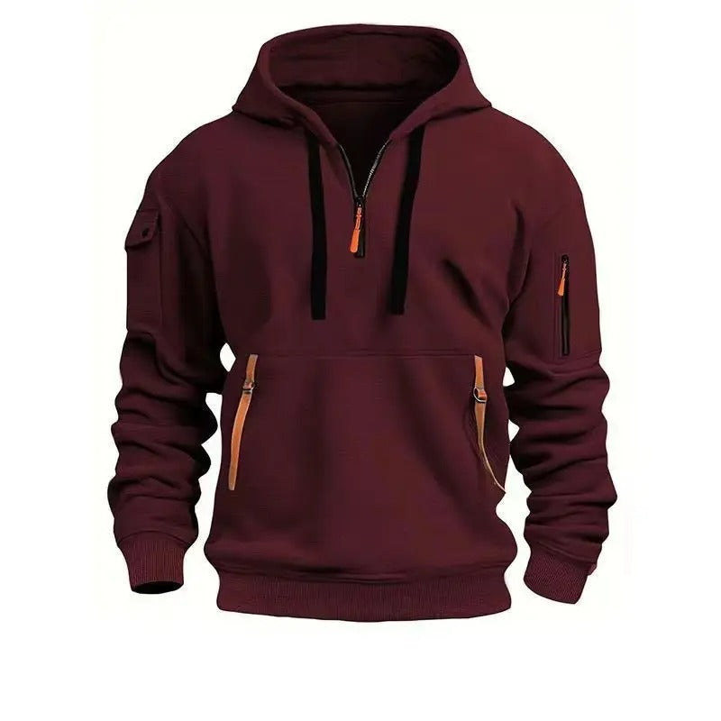 Hoodie für Herren | Kapuzenpullover Herren | Reißverschlusstaschen & Ärmeltasche