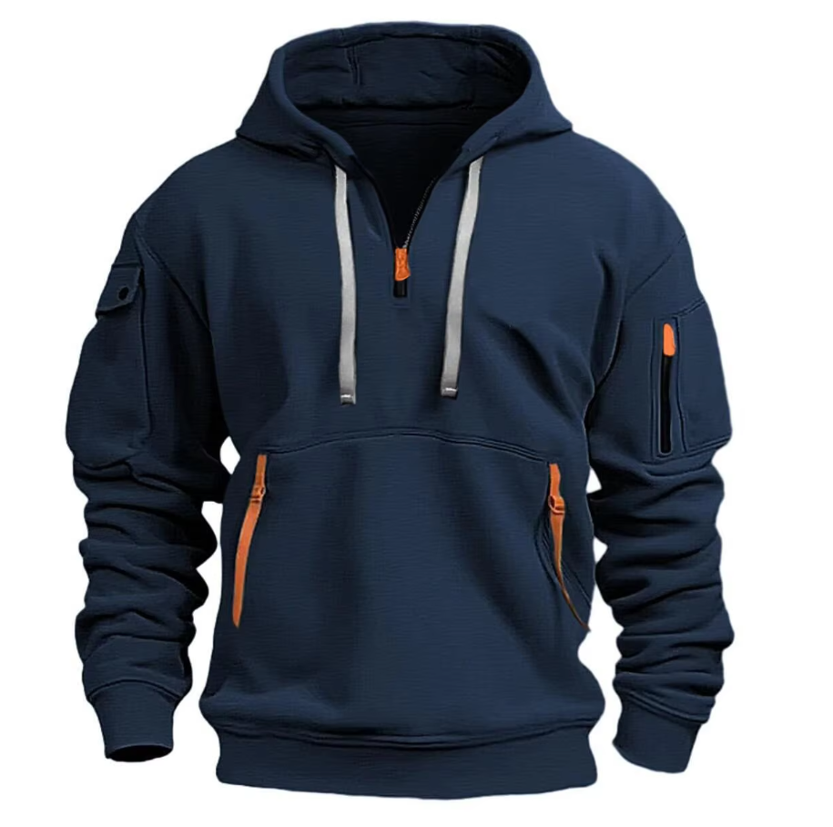 Hoodie für Herren | Kapuzenpullover Herren | Reißverschlusstaschen & Ärmeltasche