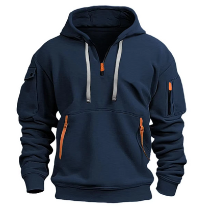 Hoodie für Herren | Kapuzenpullover Herren | Reißverschlusstaschen & Ärmeltasche