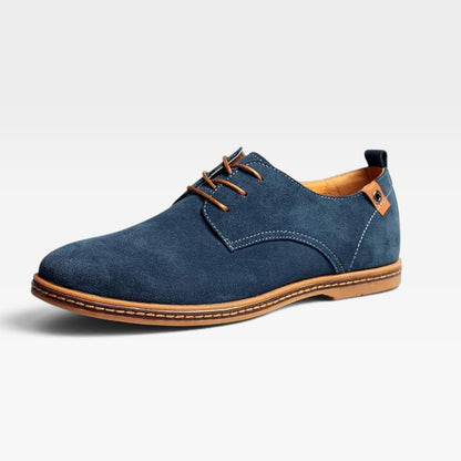 Lage derby veterschoenen heren met vetersluiting en ronde neus