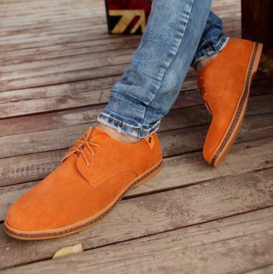 Derby veterschoenen heren met ronde neus en contrastzool