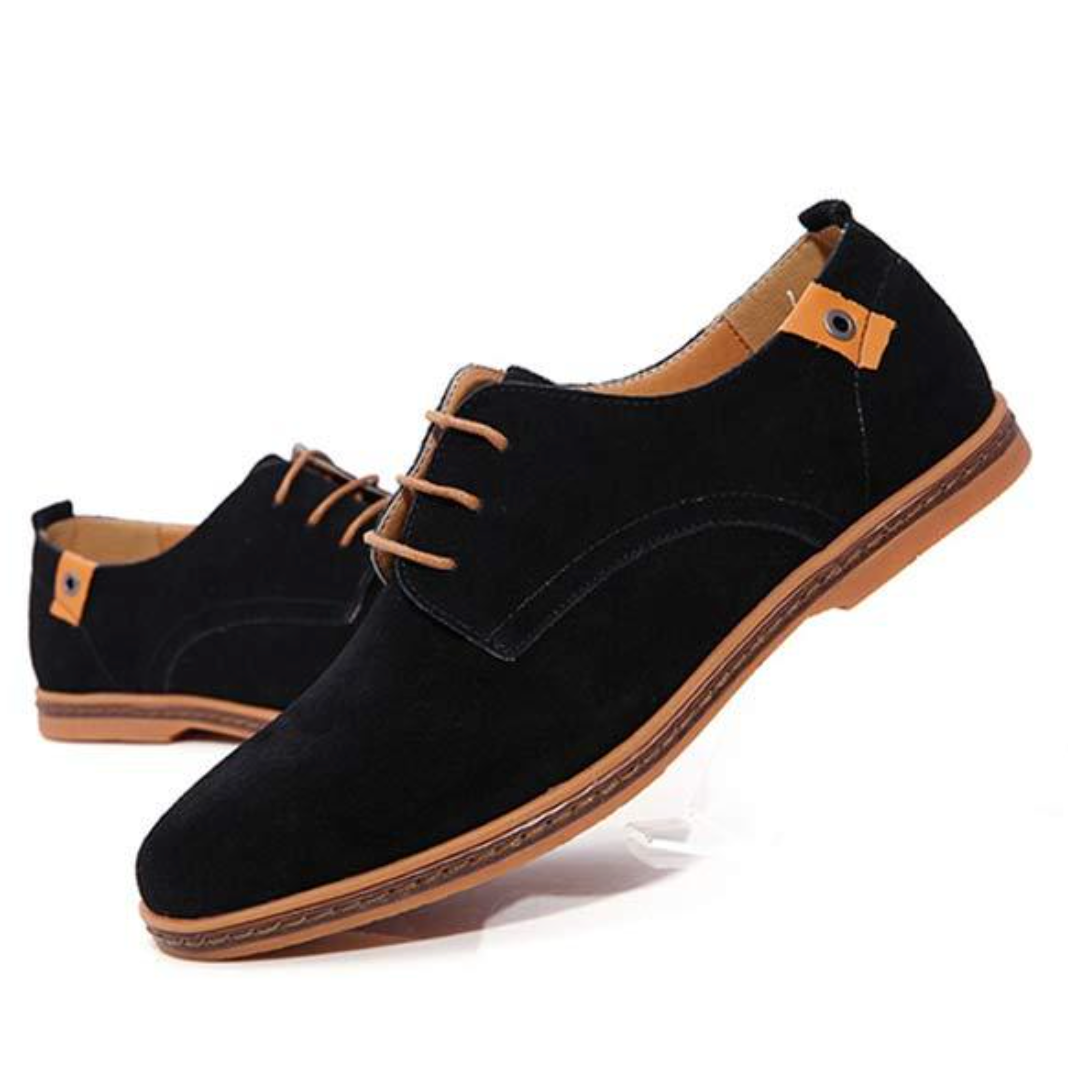 Derby veterschoenen heren met ronde neus en contrastzool
