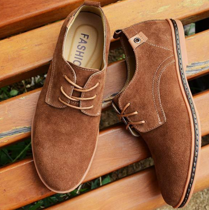 Derby veterschoenen heren met ronde neus en contrastzool