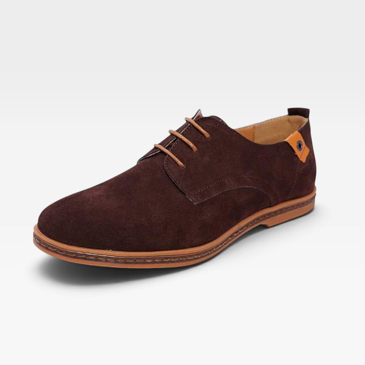 Lage derby veterschoenen heren met vetersluiting en ronde neus