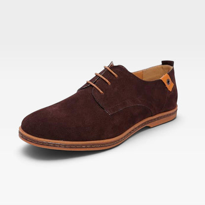 Lage derby veterschoenen heren met vetersluiting en ronde neus